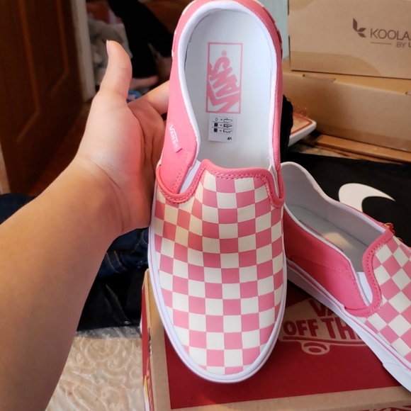 strawberry checkered vans
